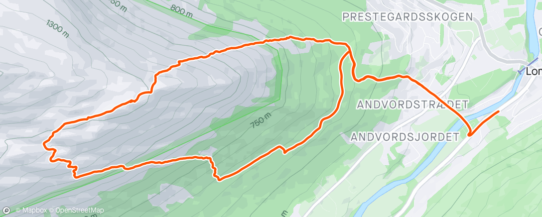 Mapa da atividade, Morning Hike