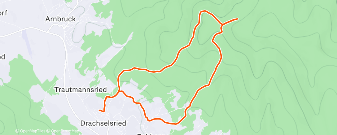 Map of the activity, Traillauf am Morgen