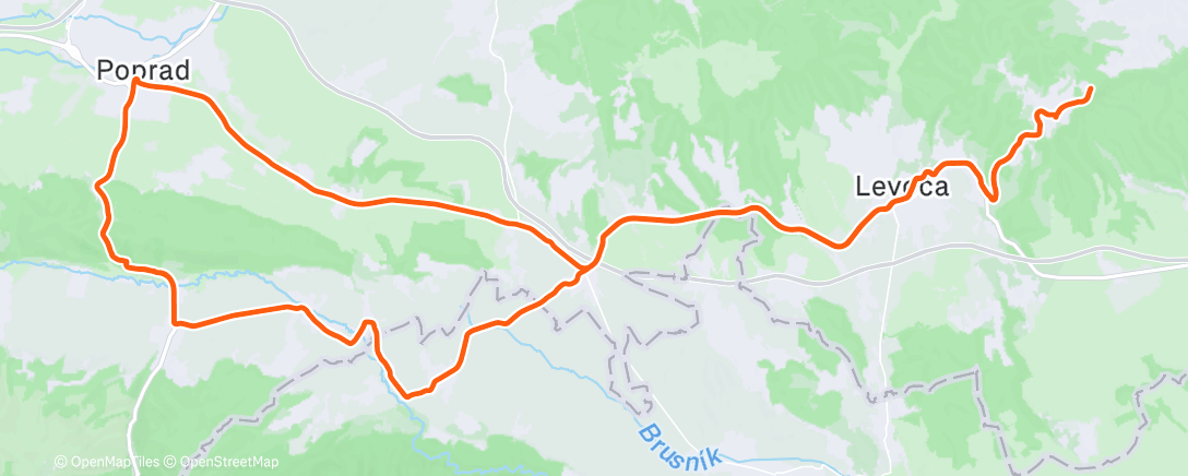 Карта физической активности (Lunch Ride)