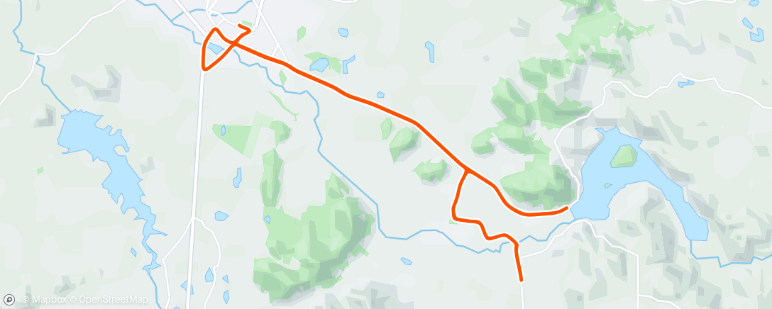 Mapa da atividade, Pedalada ao entardecer