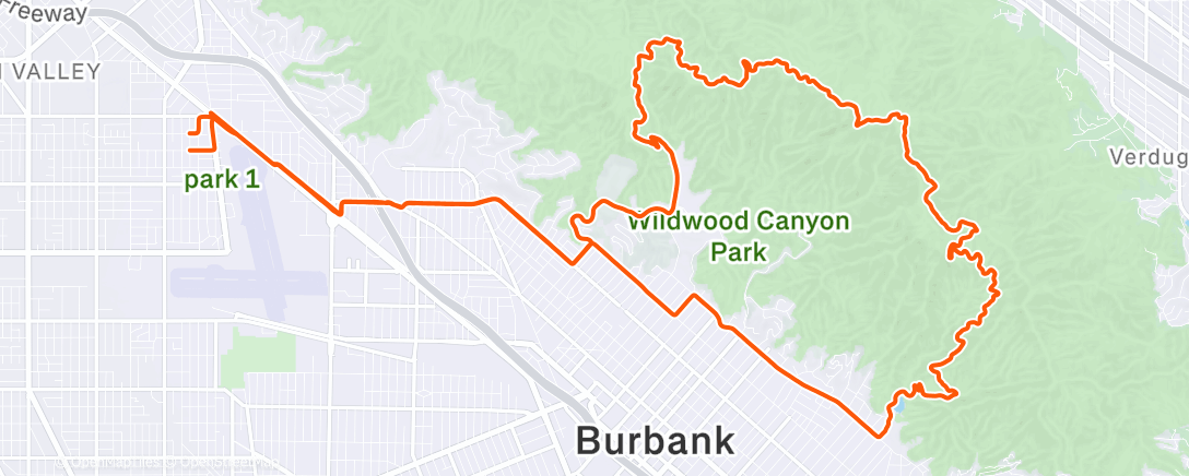 Map of the activity, Morning Mountain Bike Ride