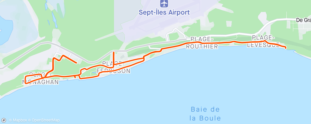 Map of the activity, Fat-chariot aux plages