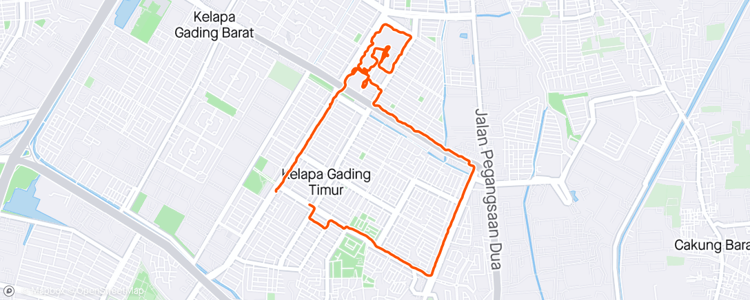 Map of the activity, Morning Run