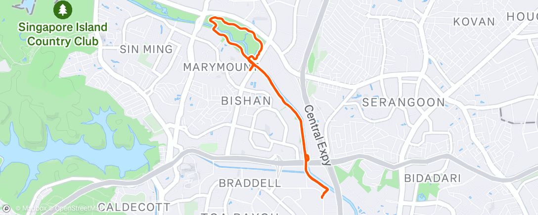 Map of the activity, Morning Run