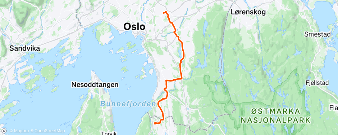 Map of the activity, Afternoon Ride