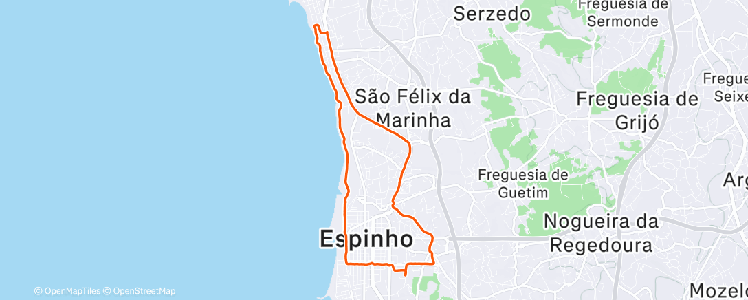 Map of the activity, Morning Run