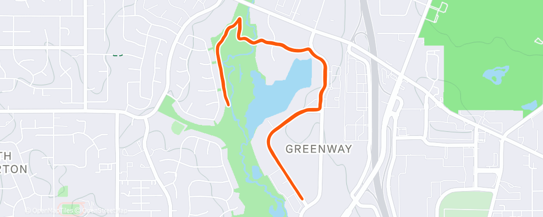 Map of the activity, PRC Winter Series 5k
