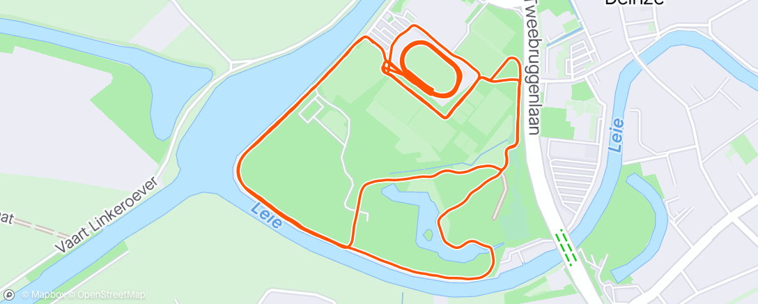 Map of the activity, Avondloop club Tri@de