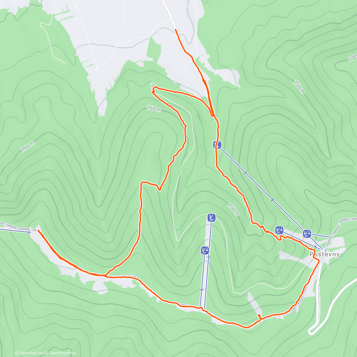 Map of the activity, PoVánoční 🏃🏼‍♀️🎄😶‍🌫️🌅