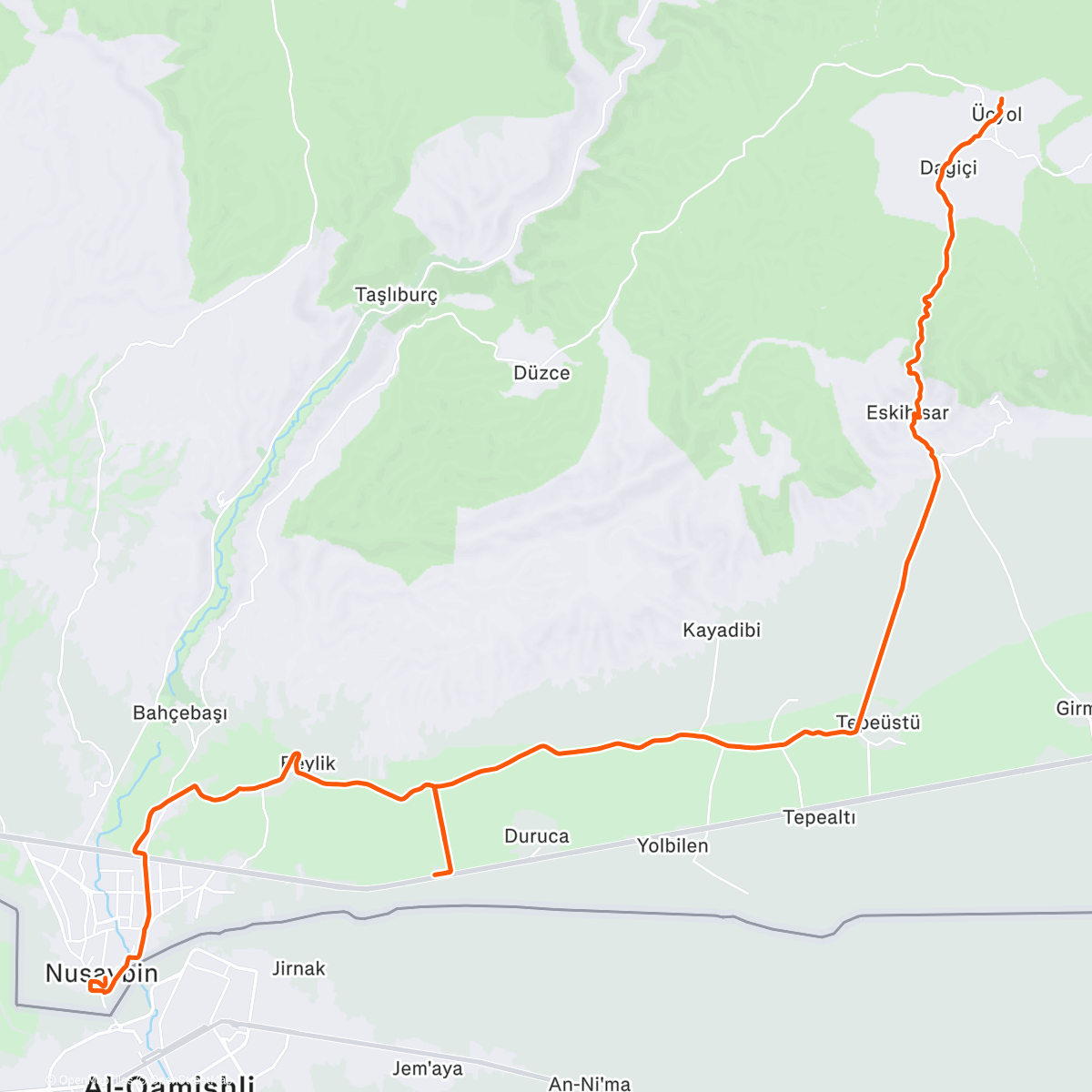 Map of the activity, Morning Trail Run