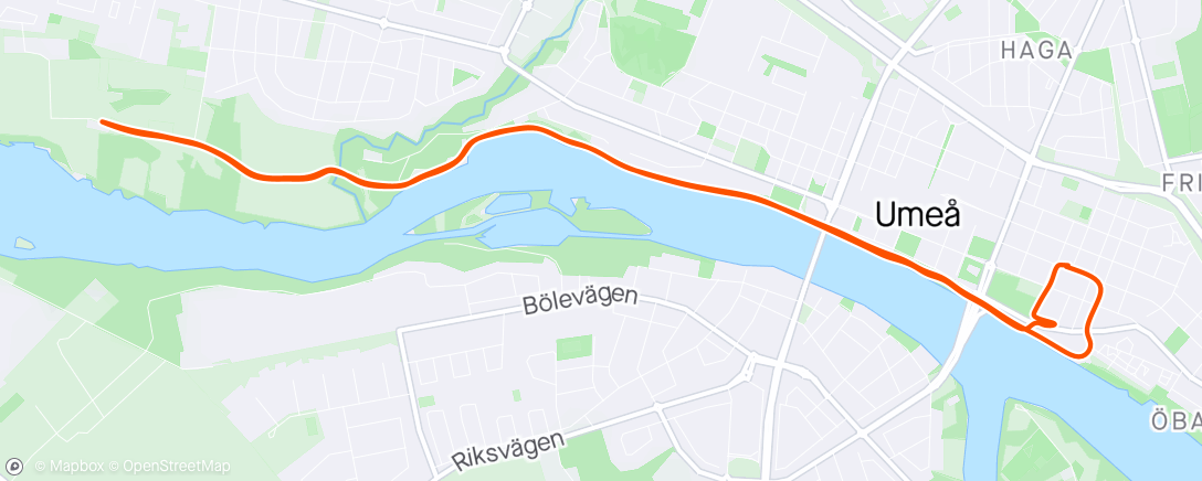 Map of the activity, Lunchjogg