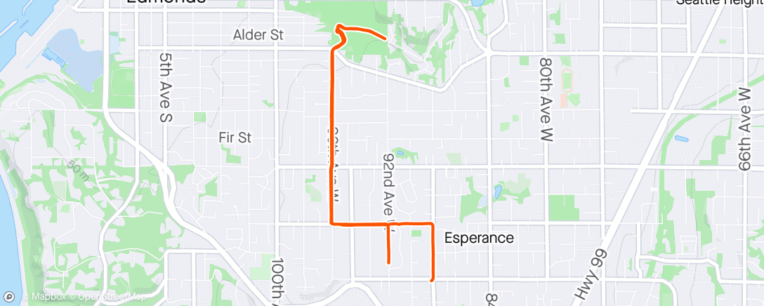 Map of the activity, Sunset spin with Colin