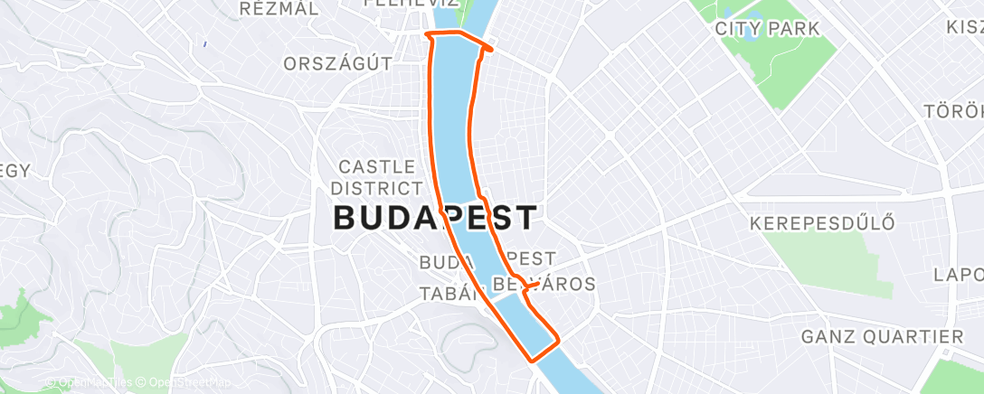 Map of the activity, Dunapart átmozgató