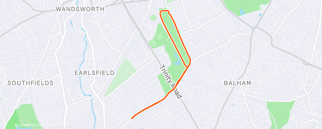 Map of the activity, Morning Run