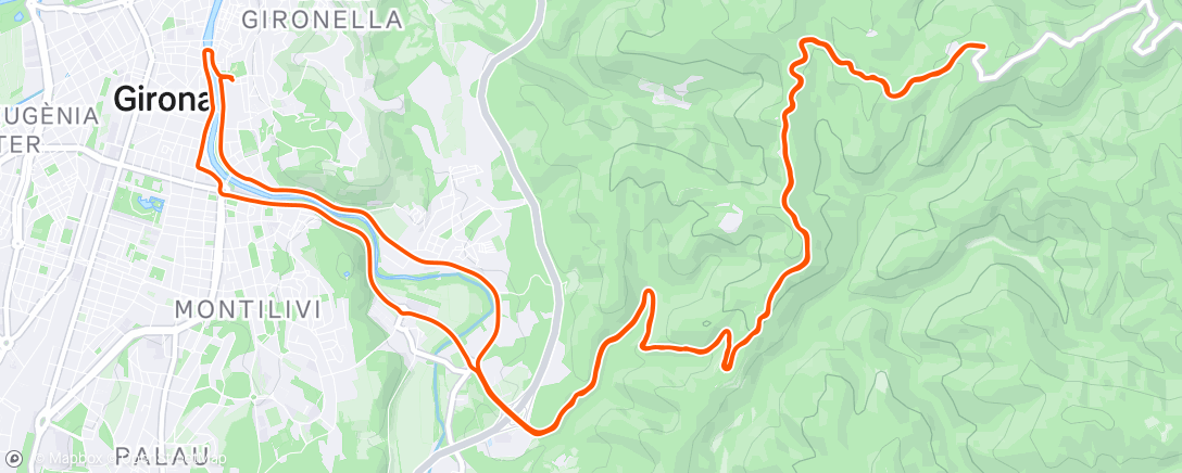 Map of the activity, Lunch Ride