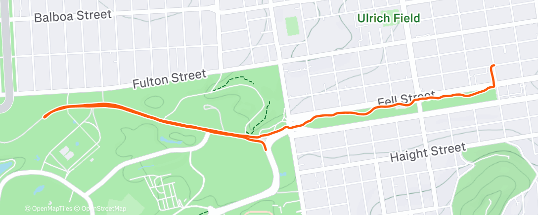Map of the activity, Morning Run