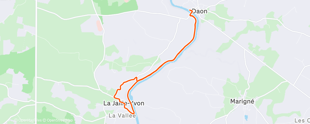 Карта физической активности (Course à pied le matin)