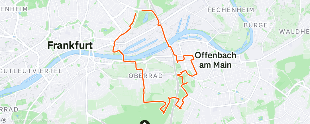 Map of the activity, Lauf am Nachmittag