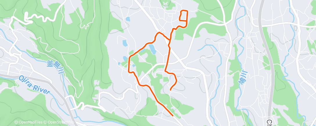 Map of the activity, Lunch Run