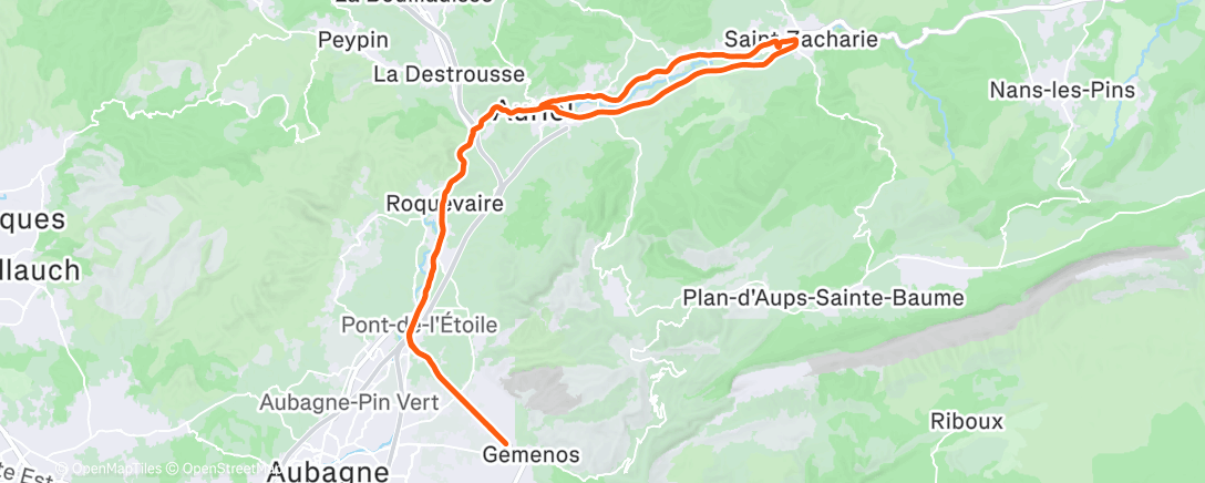 Map of the activity, Sortie vélo dans l'après-midi