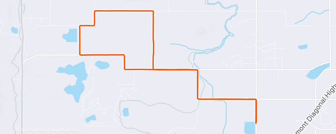 Map of the activity, Morning Run