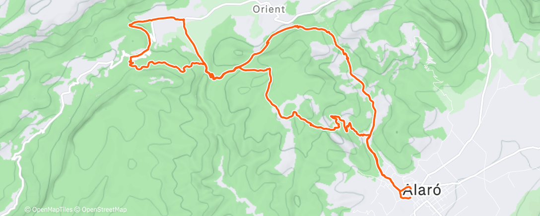 Mappa dell'attività Afternoon Hike