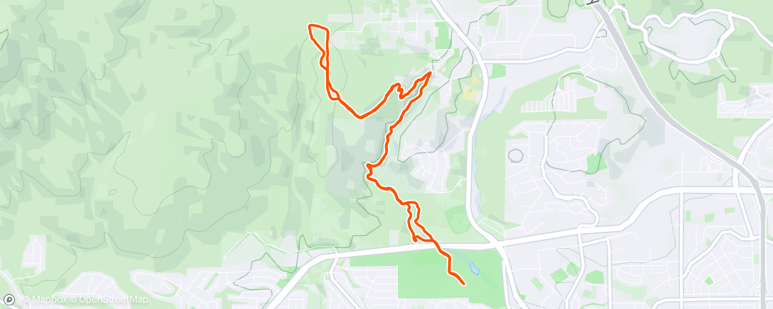 Map of the activity, Striders run Rancho