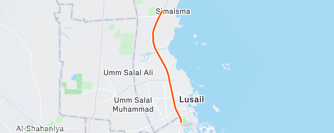 Map of the activity, Lunch Ride