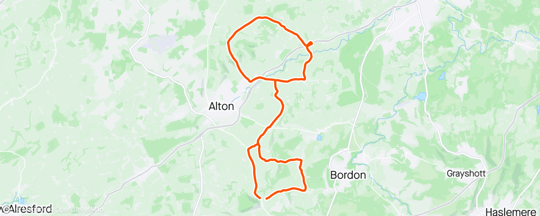 Map of the activity, Strava Art (could do better)