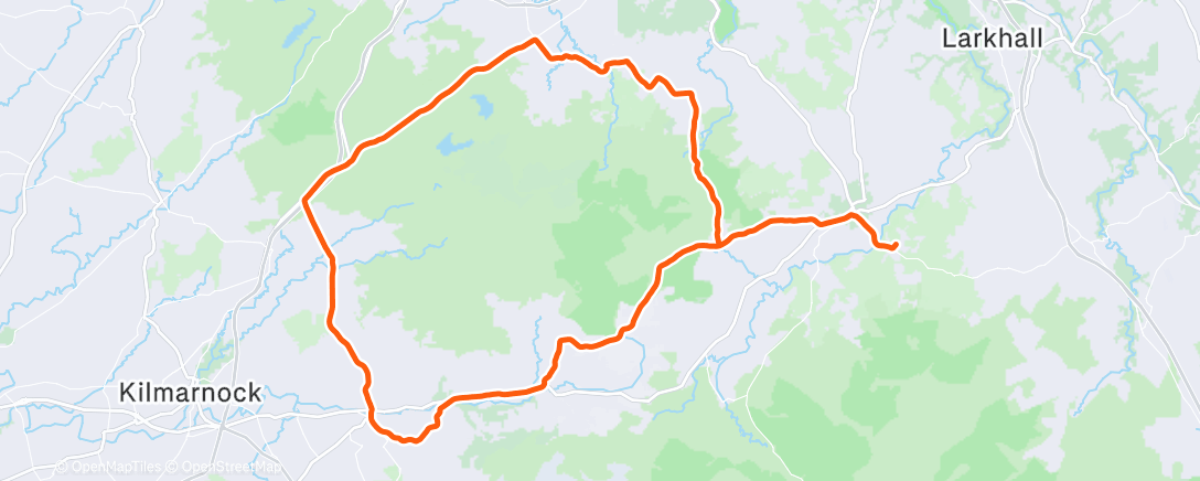 Map of the activity, Lunch Ride