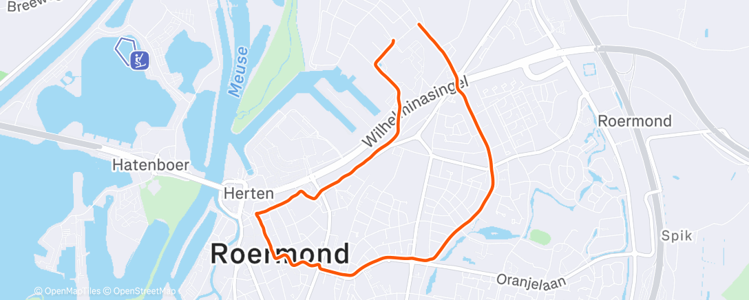 Map of the activity, Rondje stad met Anouk