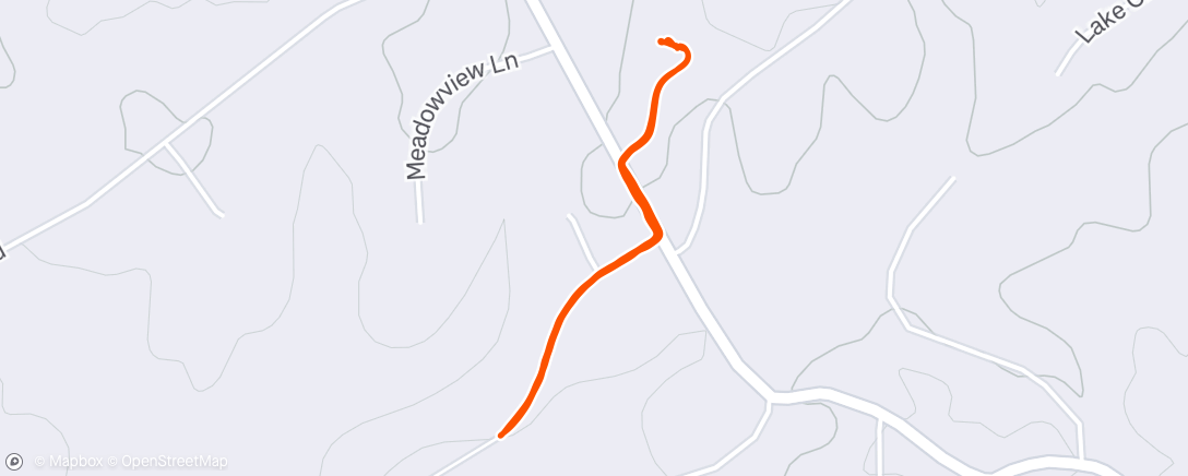 Map of the activity, Evening Run