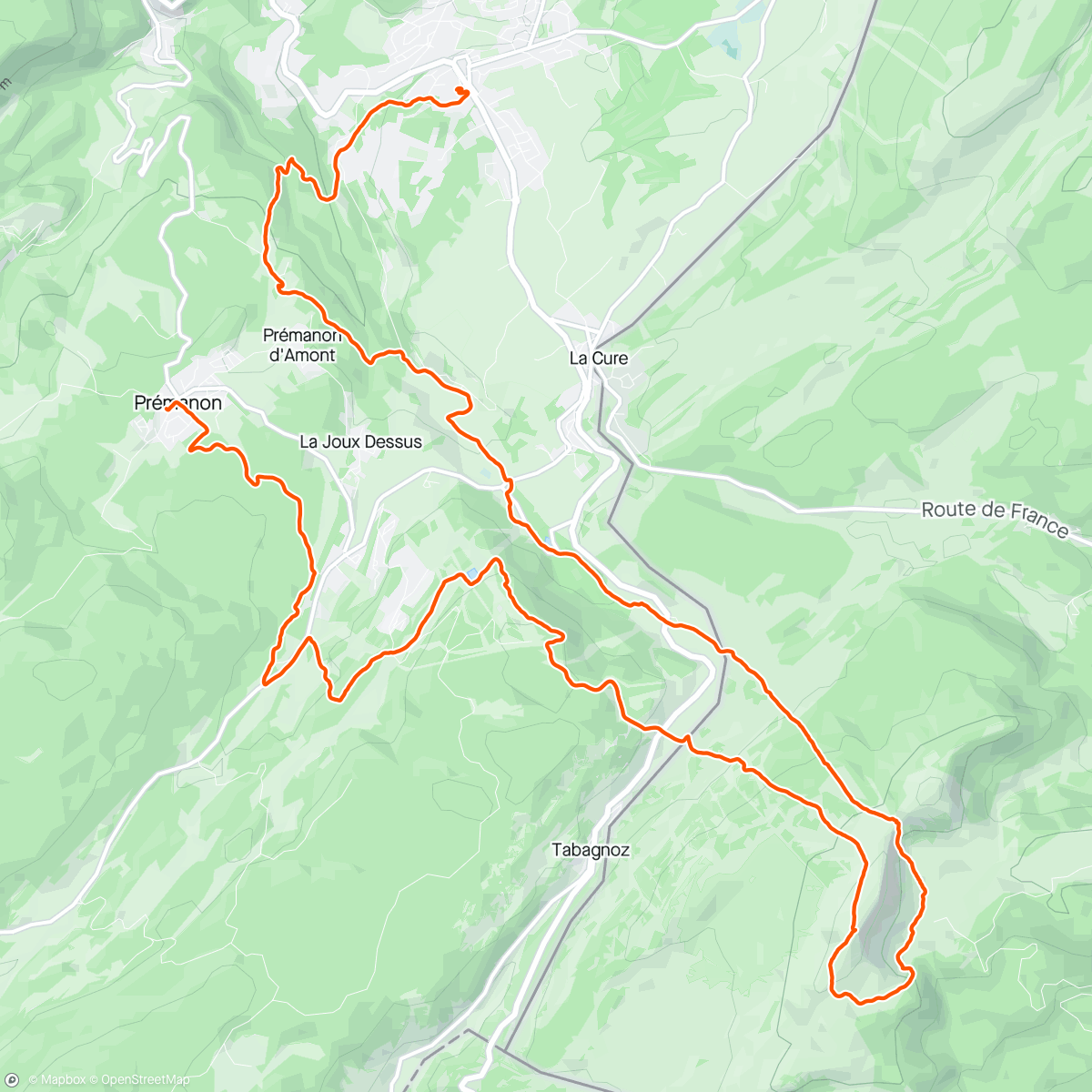 Map of the activity, Tansjuracienne 💧💧💧☔️☔️☔️🌨🌨🌨🌨 et plein de boue aussi et un chamois