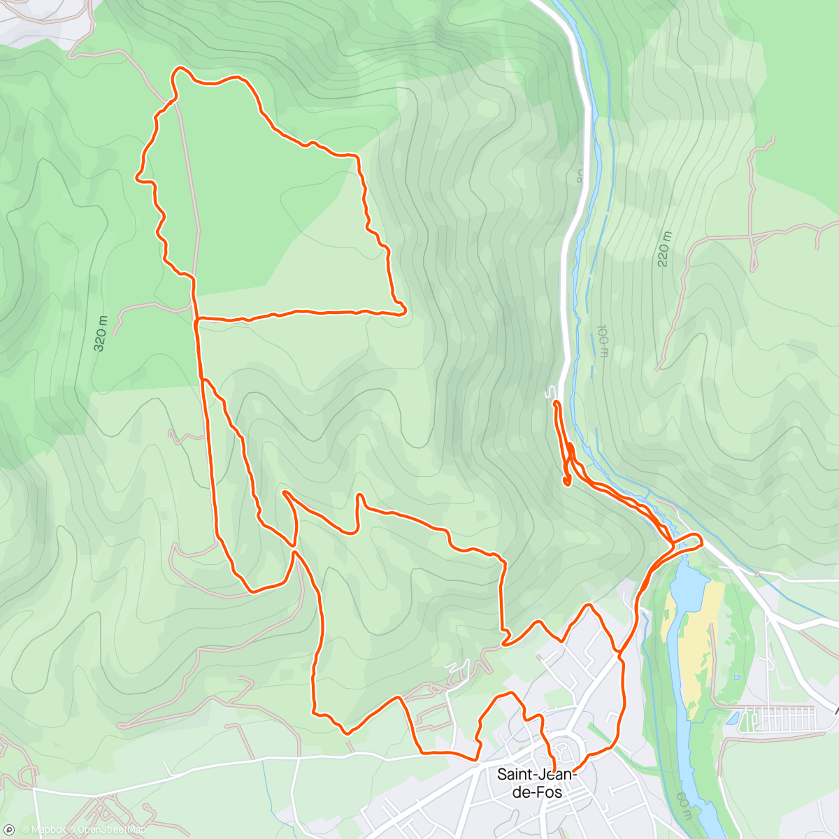 Map of the activity, Trail de Clamouse