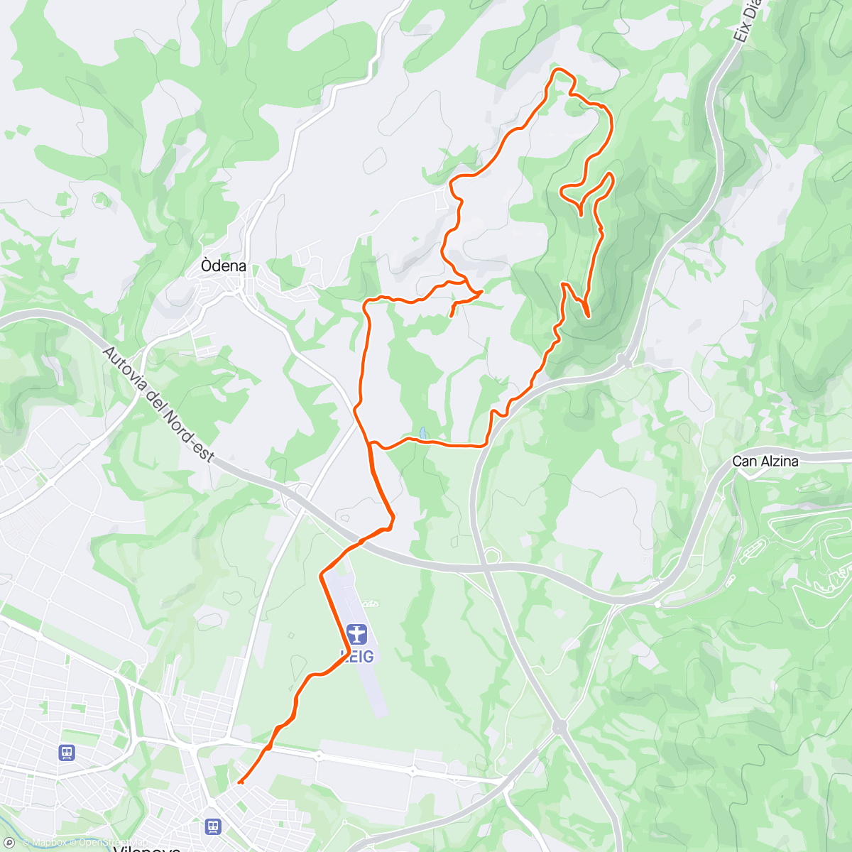 Map of the activity, Puig Aguilera