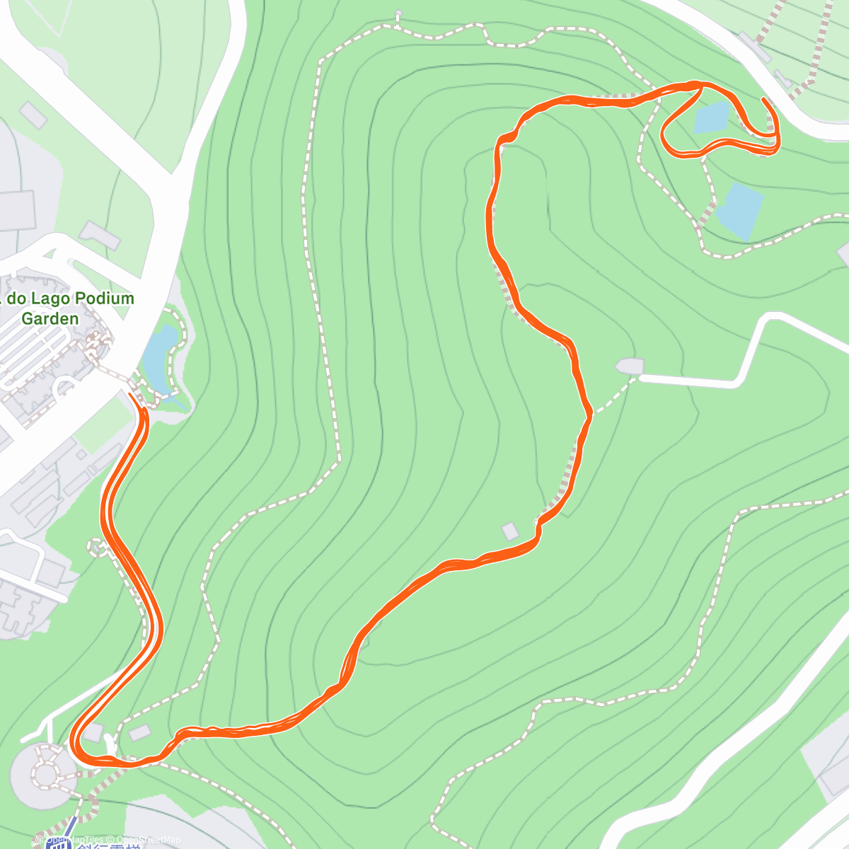Map of the activity, Afternoon Trail Run - Elevation training!