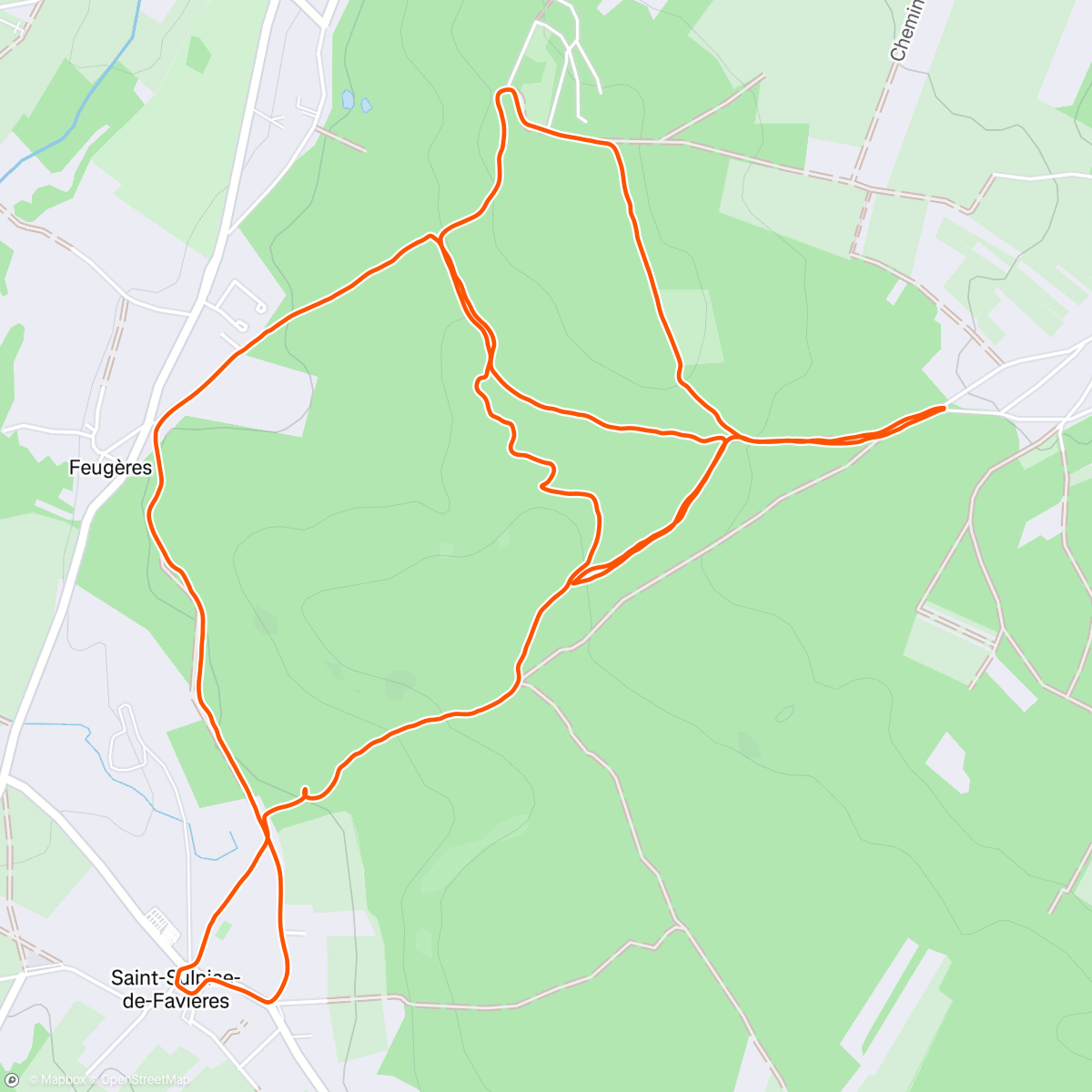 Map of the activity, Marche dans l'après-midi avec Camille