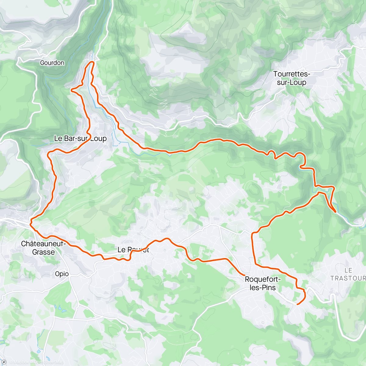 Map of the activity, Sortie route à VTT
