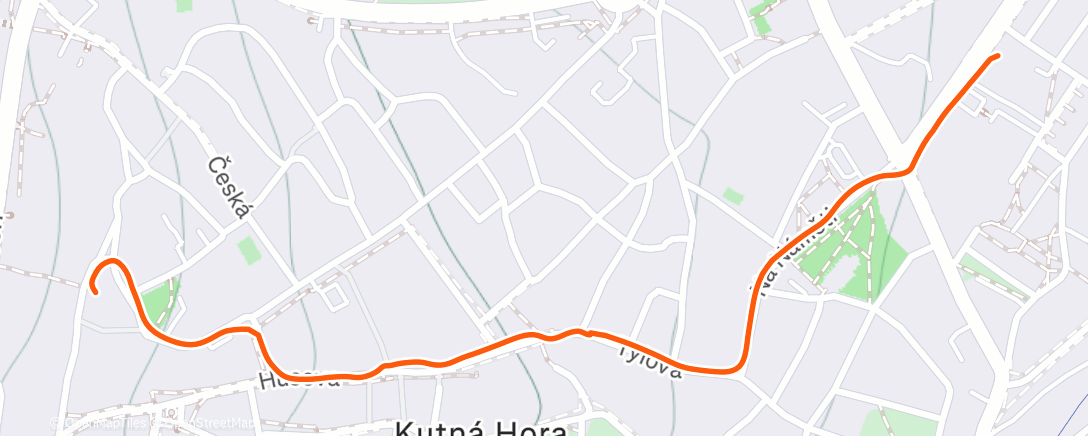 Map of the activity, Evening Walk