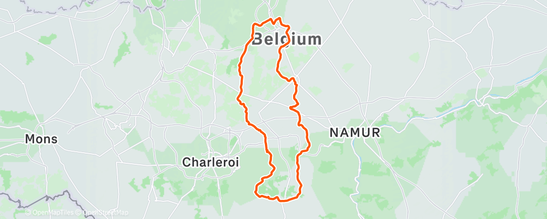 Карта физической активности (Sortie vélo le midi)