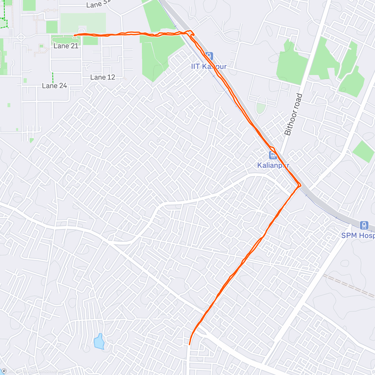 Map of the activity, Morning Run