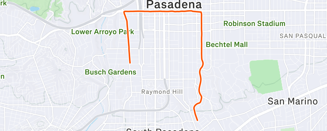 Карта физической активности (Rose Parade Route w/ Kate!)