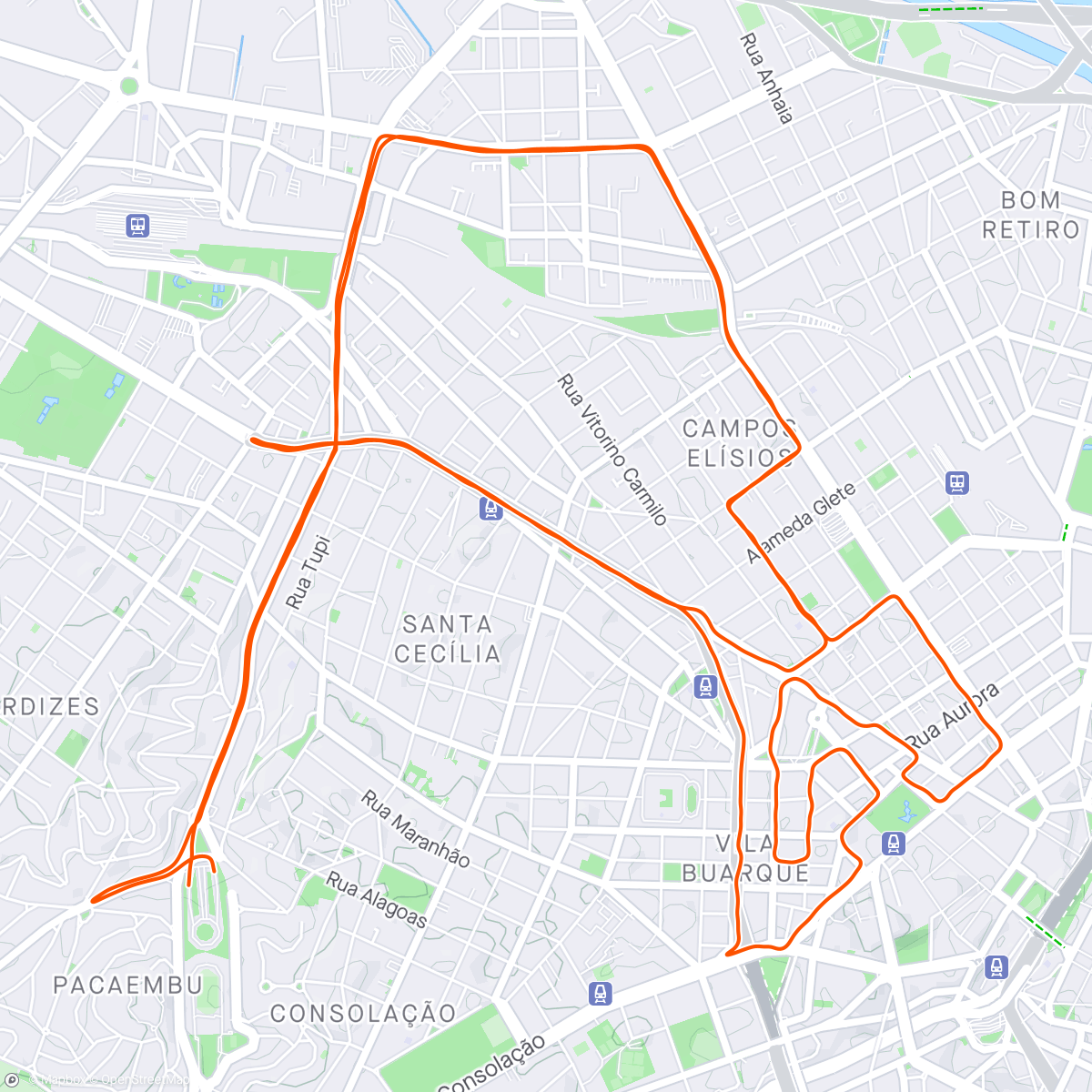 Map of the activity, Meia Maratona Internacional da Cidade de São Paulo