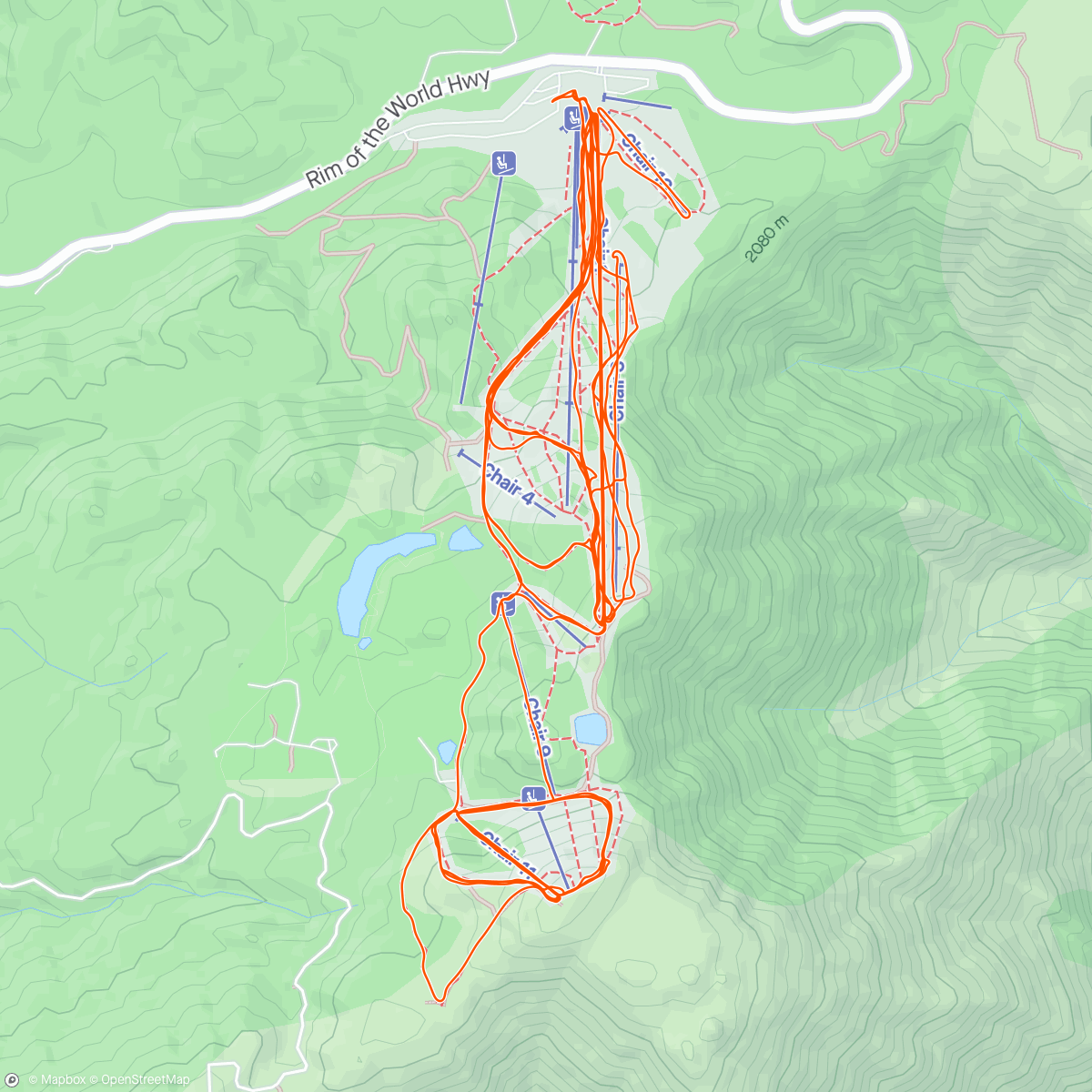 Map of the activity, snow valley with the boys