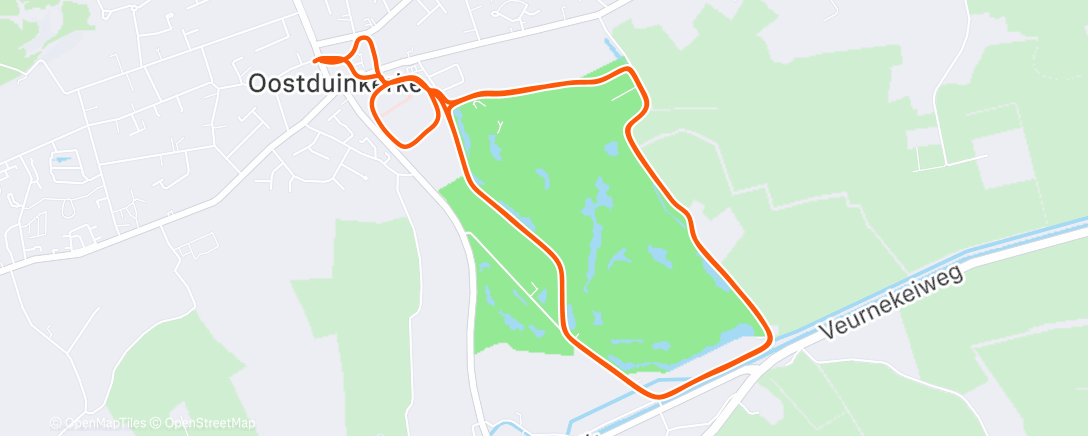 Map of the activity, Afternoon Run
