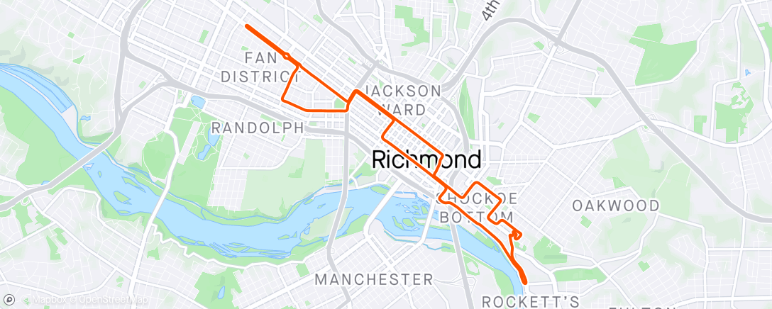 Map of the activity, Zwift - Basics in Richmond