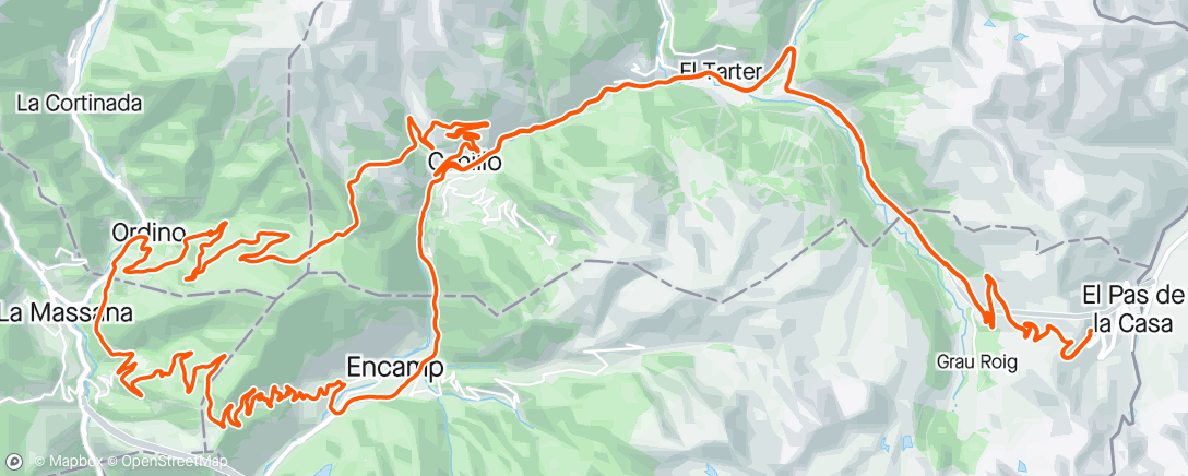 Map of the activity, Andorra 2: adaptatie