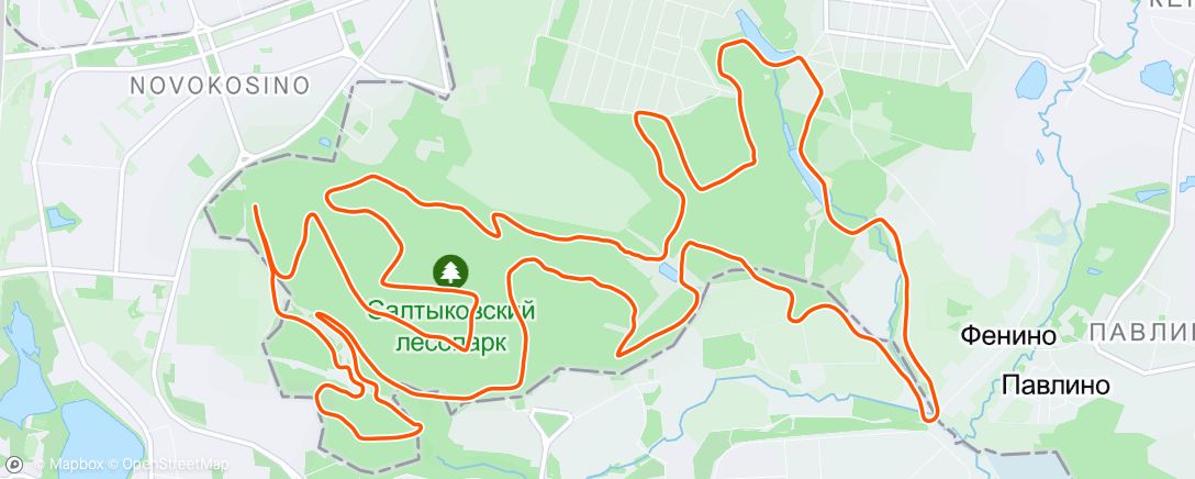 アクティビティ「Blizko Trail 27km」の地図