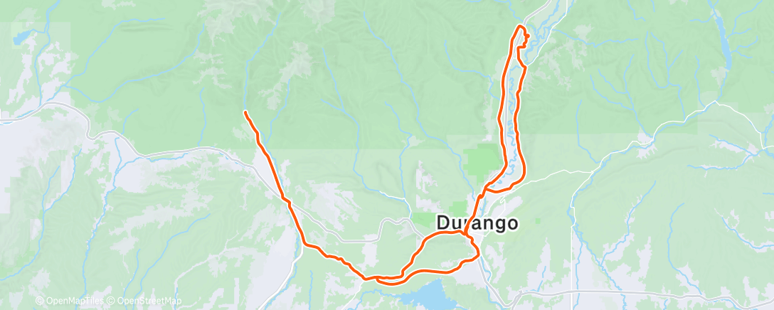 Map of the activity, Cycling