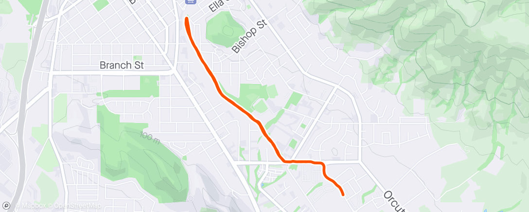 Map of the activity, Morning Run